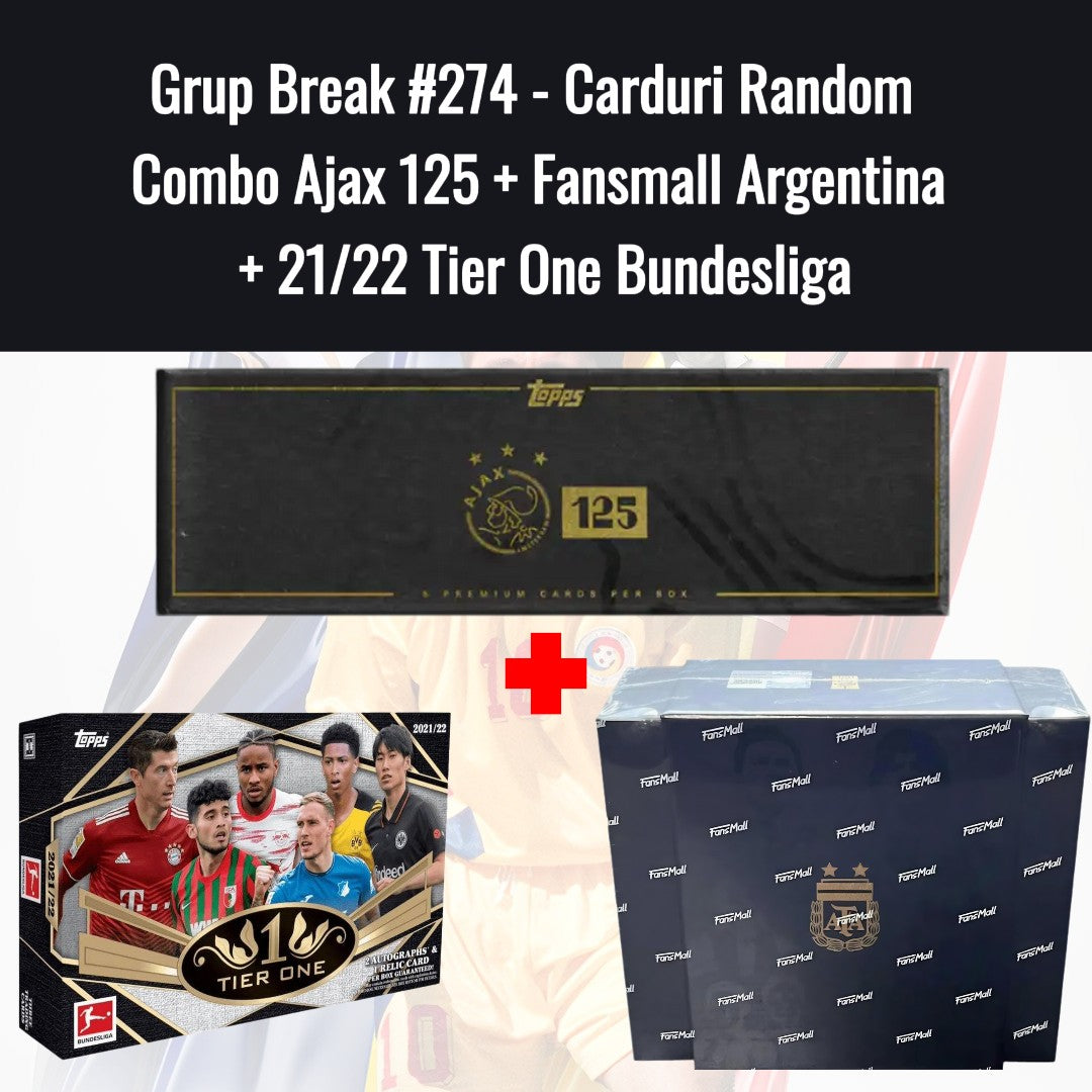 Grup Break #274 - Carduri Random Combo Ajax 125 + Fansmall Argentina  + 21/22 Tier One Bundesliga