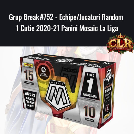 Grup Break #752 - Echipe/Jucatori Random 1 Cutie 2020-21 Panini Mosaic La Liga